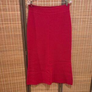 Equipment Red Cashmere Midi Skirt - NWOT